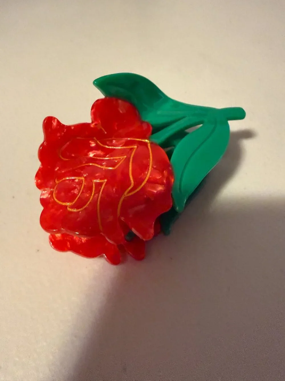 Disney Red Rose Claw Clip Hair Accessory